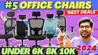 SALE🔥BEST OFFICE CHAIR 2024🔥BEST OFFICE CHAIR UNDER 10000🔥5 BEST OFFICE CHAIRS IN INDIA 2024