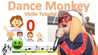 Dance Monkey by Tones and I sheet music and easy violin tutorial