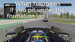 What happens if you pit under the formation lap in F1 23?