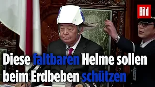 Schau dir die ersten faltbaren Schutz-Helme aus Japan an