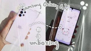 unboxing samsung galaxy A32 || awesome white | cute theme | Indonesia