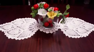 Crochet Pineapple Table Runner Louise 1/2( Left Handed)