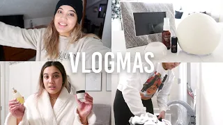 VLOGMAS DAY 21 | New Home Decor, Hydrating Skincare Routine, Laundry Day + Unpacking