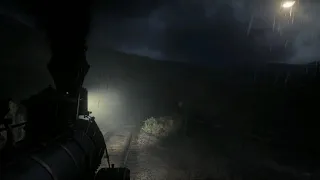 Train Ride In Heavy Rain At Night | RDR2 ASMR