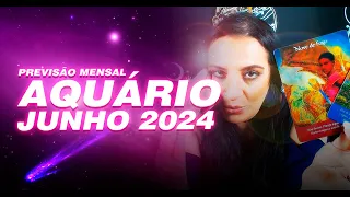 ♒ AQUÁRIO | JUNHO 2024 - O FIM DE UMA GRANDE DOR SE APROXIMA, COMEMORE EM SEGREDO 🤐 | Astro Brasilis