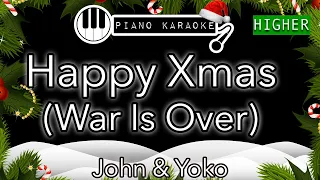 Happy Xmas (War Is Over) (HIGHER +3) - John & Yoko - Piano Karaoke Instrumental