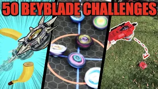 I Tried 50 BEYBLADE Challenges!