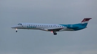 Luxair Embraer ERJ-145LU LX-LGY arrival at Munich Airport Ankunft München Flughafen