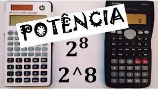 Calcular qualquer potência na calculadora científica.