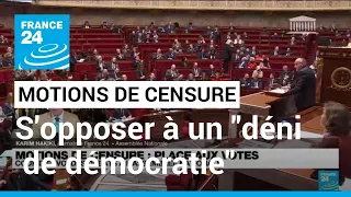 Voter la motion de censure, c'est s'opposer à "un déni de démocratie", affirme Charles de Courson