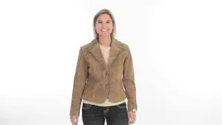 Scully Contrast Blanket-Stitched Jacket - Boar Suede (For Women)