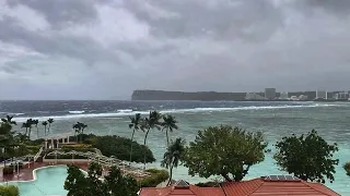 Super Typhoon Mawar Lashes Guam As Category 4 Storm With Strong Winds, Rain