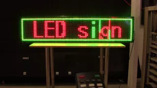 How to program your LED Sign - 3 Color Scrolling Programmable Message Board