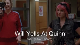 GLEE- Mr. Schue gives Quinn a wake-up call | I Am Unicorn [Subtitled] HD