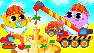 Little Construction Vehicles for Kids | Toddler Zoo Songs For Baby & Nursery Rhymes