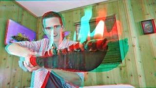 3D Video Extreme SCARY FIRE SWORD!!!