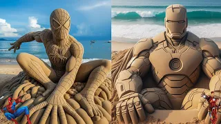 Superheroes but SAND STATUE HEROES ✴️ All Characters (marvel & DC) 2024