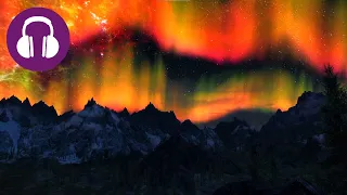 Falling Asleep In SKYRIM 💤 Relaxing ELDER SCROLLS Ambience | Night Sounds (Aurora Borealis)