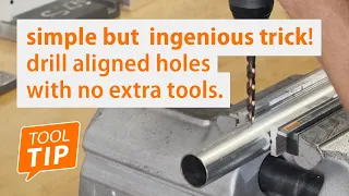 💡 Simple trick: drill aligned holes through the middle of a pipe