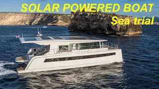 Solar Powered Boat Sea Trial : Silent 60
