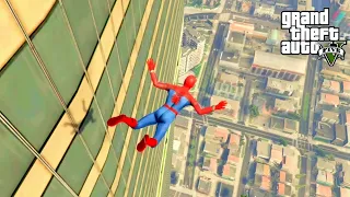 GTA 5 Spider man Falling | Epic Ragdolls | SPIDERMAN Jumps/Fails