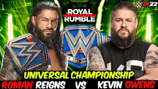 WWE 2K22 — Roman Reigns vs. Kevin Owens | UNIVERSAL CHAMPIONSHIP MATCH | H4 GAMERZ