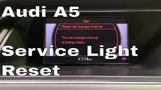 Audi A5 Service Light Reset Oil Change Interval
