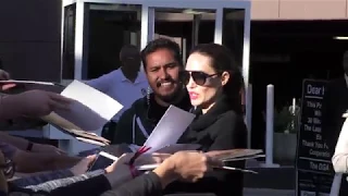 Angelina Jolie greets fans & signs autographs in Hollywood!!! - Subscribe