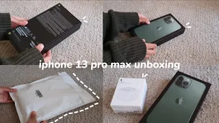 iphone 13 pro max unboxing + camera test ‧₊˚ || alpine green || ☁️