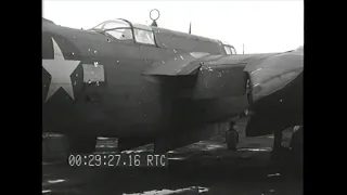 A-20 Havocs flying through flak on a mission to bomb German gun positions in Anzio on March 2nd 1944