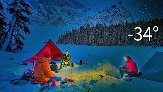 4-Days Winter Camping in the Remote Canadian Rockies