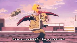 My Hero Academia 4.  Hawks is running down the building ( Sub)