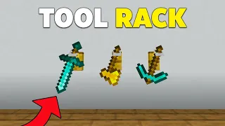 Working Tool Rack in Minecraft Bedrock! (No Mods)