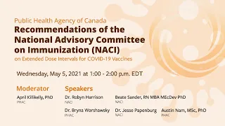 Recommendations of NACI on Extended Dose Intervals for COVID-19 Vaccines