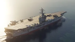 U.S. Navy aircraft carrier attacks Chinese naval fortress