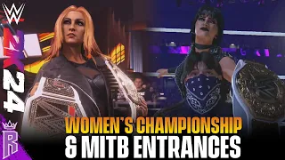 WWE 2K24: Women's Championship & MITB Entrances #WWE2K24