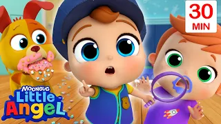The Cookie Police Investigation 🍪 Bingo and Baby John | Little Angel Nursery Rhymes and Kids Songs
