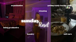 sunday reset: being productive, self care, laundry, cleaning, + organization