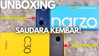 UNBOXING SAUDARA KEMBAR! UNBOXING Realme Narzo 50i Prime dan Realme C30 Indonesia, Ternyata BEDA!