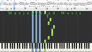Tum Hi Ho EASY Tutorial | MIDI | SHEET | Manjuprasad Music | Manjuprasad on Piano