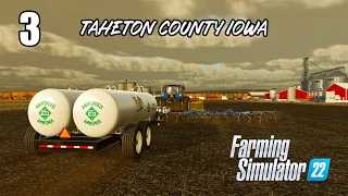 Anhydrous Applications and Plowing on Taheton County Iowa Series Episode 3 (FS22)