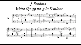 J. Brahms - Waltz Op. 39 no. 9 in D minor