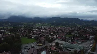 Oberstdorf Germany von oben, Drohnenaufnahme