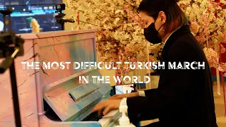 【ストリートピアノ】世界一難しいトルコ行進曲弾いてみた (Mozart/Volodos Turkish march)