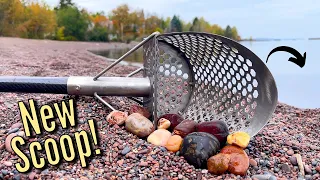 Finding UNDERWATER minerals w/ NEW rockhounding scoop // Lake Superior Rocks