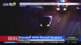 Deputies lay spike strip behind suspect's vehicle