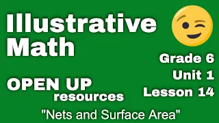 😉 6th Grade, Unit 1, Lesson 14 "Nets and Surface Area"  Illustrative Math