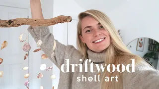 DIY DRIFTWOOD SEASHELL wall hanging art + life updates!! 🐚 🐚 🐚