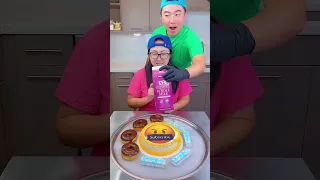 Ice cream challenge!🍨 Emoji cake vs donuts #funny #shorts