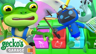 Gecko and the Mechanicals Clean up Trash | Gecko's Garage | Trucks For Children | Cartoons For Kids